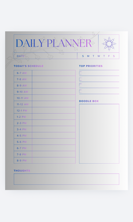 Cosmic Daily Planner Printable