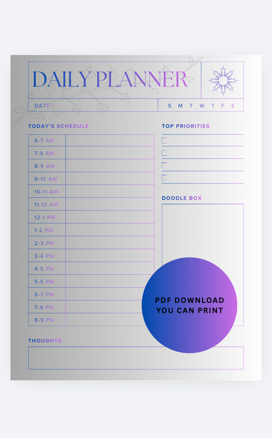 Cosmic Daily Planner Printable